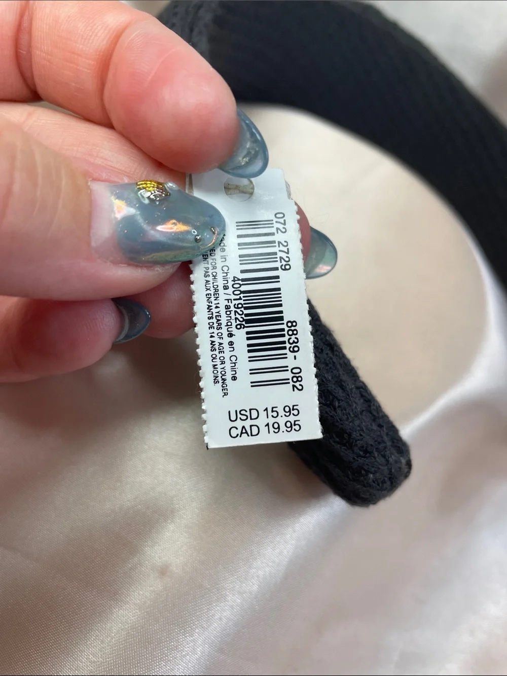 AERIE Knotted Charcoal Gray Padded Headband - NWT